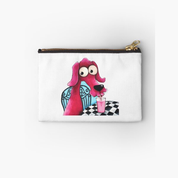 Item preview, Funny Pink Dog Drinking Milk designed and sold by barneylifes.
