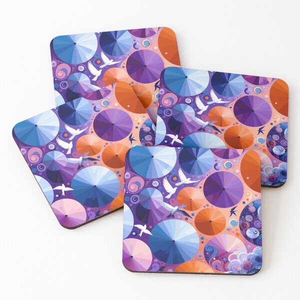 Item preview, Celestial Flight – Vibrant Geometric Birds and Cosmic Circles designed and sold by ArtByBoya.
