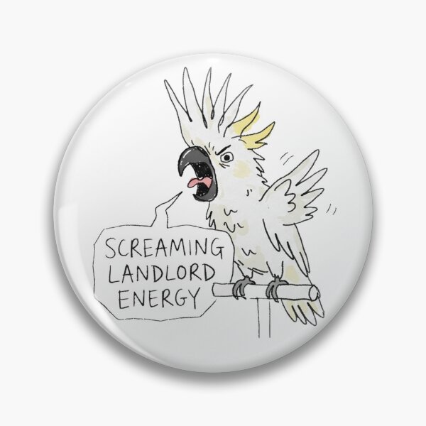 Item preview, Screaming Landlord Energy Cockatoo Funny Parrot Sketch designed and sold by Yellowriversss.