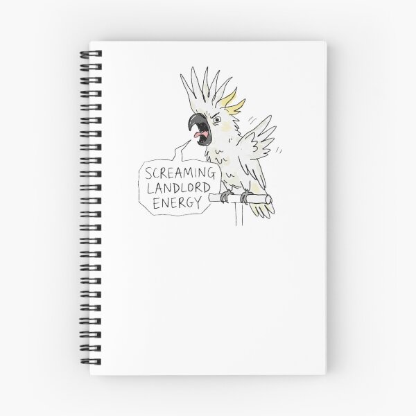 Item preview, Screaming Landlord Energy Cockatoo Funny Parrot Sketch designed and sold by Yellowriversss.
