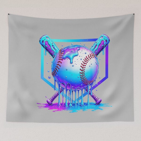 Item preview, Baseball Drip Ice Cream Blue Boys Cosmic Baseball Glow designed and sold by mjohnson9.