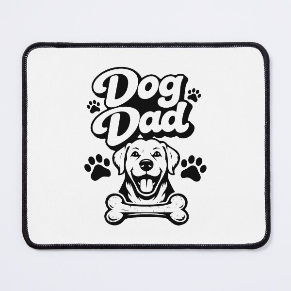 Item preview, Dog Dad Retro Bubble Typography Design with Dog Face Paw Prints and Bone Graphic designed and sold by GiaoCalonas.