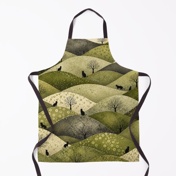 Item preview, Silhouette Wandering Cats Matcha Whispering Hills designed and sold by Mindworx21.
