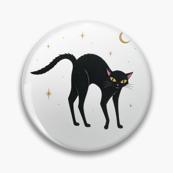 Item preview, Vintage Spooky Black Cat Celestial Moon designed and sold by Mvicen.