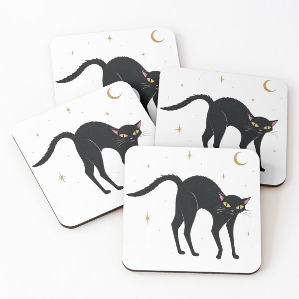 Item preview, Vintage Spooky Black Cat Celestial Moon designed and sold by Mvicen.