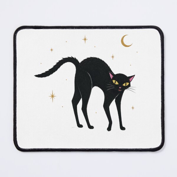 Item preview, Vintage Spooky Black Cat Celestial Moon designed and sold by Mvicen.
