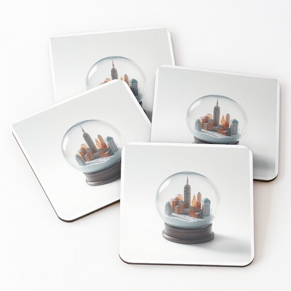 Item preview, A Cityscape Inside A Snow Globe Surreal Miniature  designed and sold by QuirkThreadsCo.