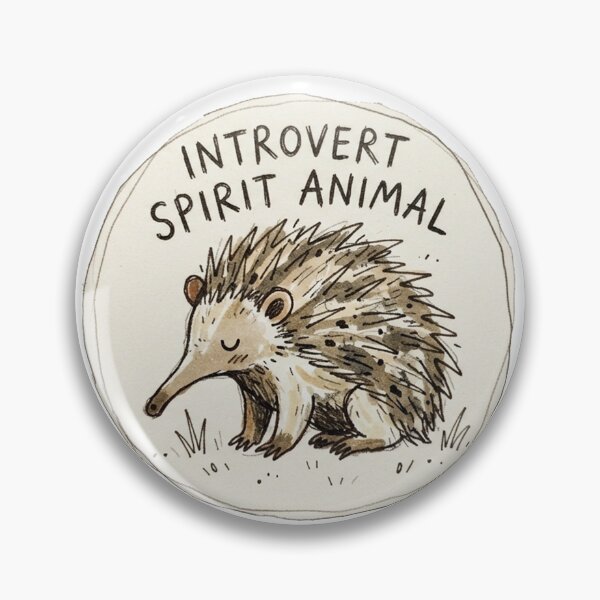 Item preview, Introvert Spirit Animal Echidna Funny Aussie Wildlife Watercolor designed and sold by Yellowriversss.