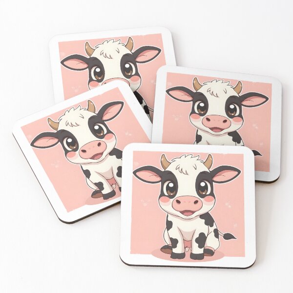 Item preview, Cute Kawaii Cow Sticker | Adorable Baby Cow Cartoon Illustration designed and sold by dreamz-world.