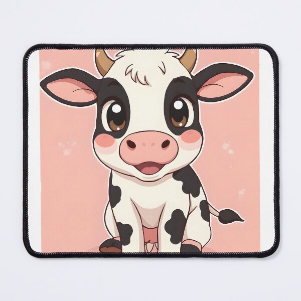 Item preview, Cute Kawaii Cow Sticker | Adorable Baby Cow Cartoon Illustration designed and sold by dreamz-world.