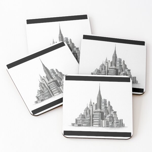 Item preview, A Cityscape Made Entirely Of Stacked Books Vintage designed and sold by QuirkThreadsCo.