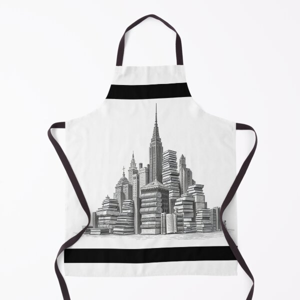 Artikelvorschau, A Cityscape Made Entirely Of Stacked Books Vintage entworfen und verkauft von QuirkThreadsCo.