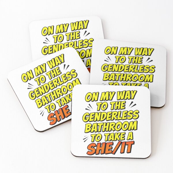 Item preview, On My Way to The Genderless Bathroom to Take a She/It 3 designed and sold by Positive&FunnyThings.