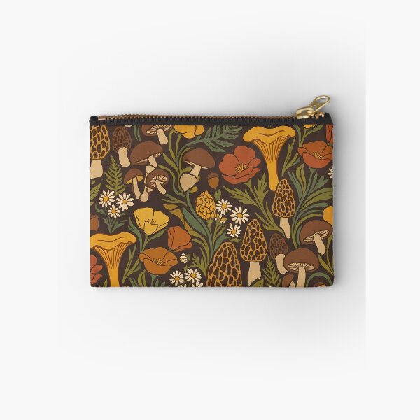 Item preview, 70s Retro Mushroom and Floral Pattern - Groovy Cottagecore Woodland designed and sold by Artful Accents.