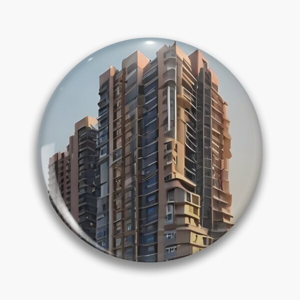 Item preview, Modern High-Rise Apartment Building at Sunset designed and sold by Bhaskar Digital Art.