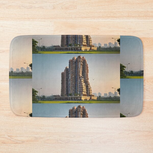 Item preview, Modern High-Rise Apartment Building at Sunset designed and sold by Bhaskar Digital Art.