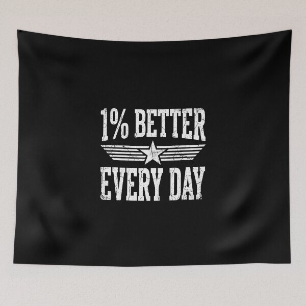 Item preview, 1% Better Every Day Motivational Mindset designed and sold by dudelinart.