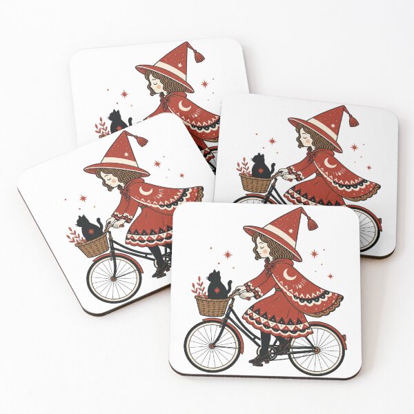 Item preview, Witch-Girl Cyclist designed and sold by AtlantiqArt.