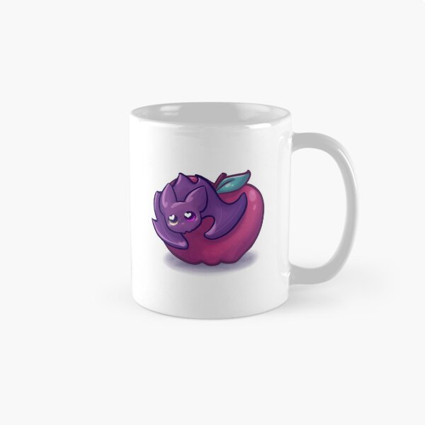Item preview, Cute Purple Bat Eating Apple Snack Art designed and sold by lilLilaBat.