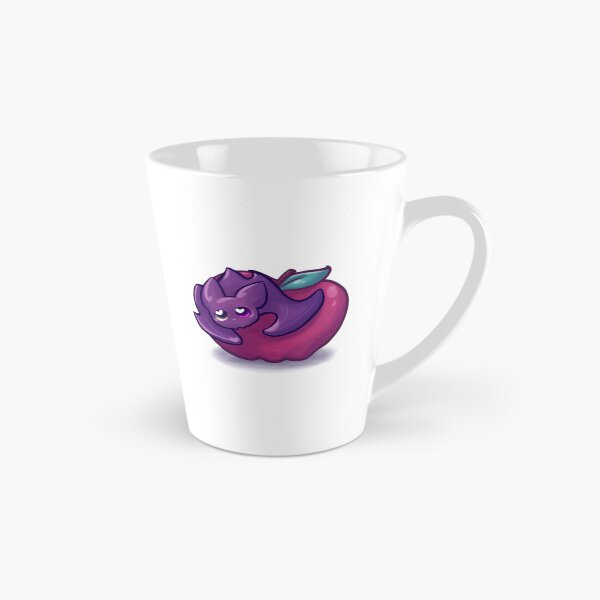 Item preview, Cute Purple Bat Eating Apple Snack Art designed and sold by lilLilaBat.