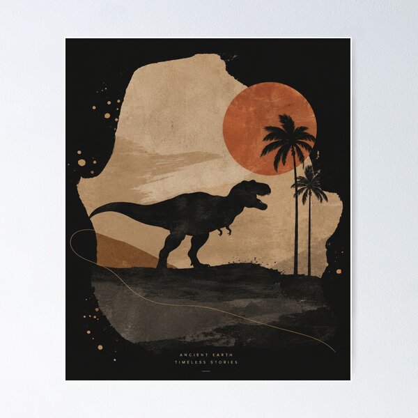 Item preview, Vintage T Rex Sunset Art designed and sold by tmoca.