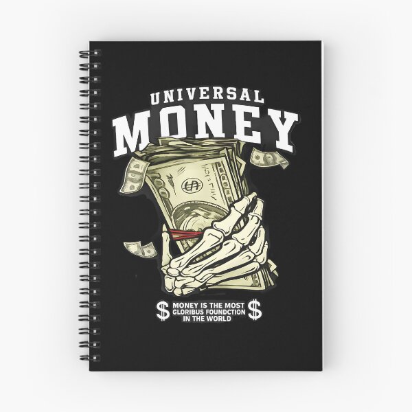 Item preview, Universal Money Skeleton Hand Holding Cash Graphic T-Shirt | Dark Aesthetic Wealth Quote Design designed and sold by Bhaskar Digital Art.