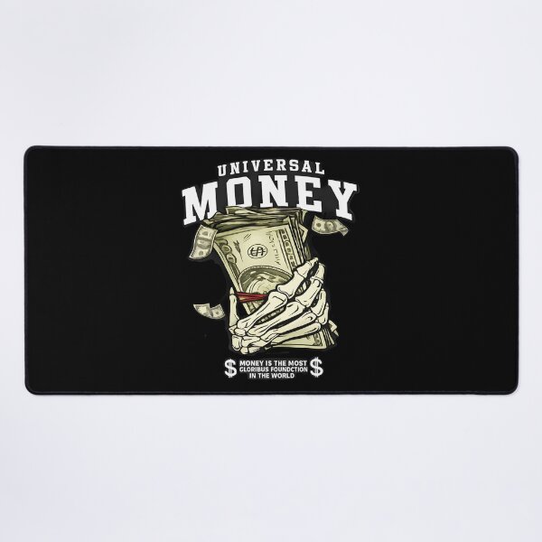 Item preview, Universal Money Skeleton Hand Holding Cash Graphic T-Shirt | Dark Aesthetic Wealth Quote Design designed and sold by Bhaskar Digital Art.