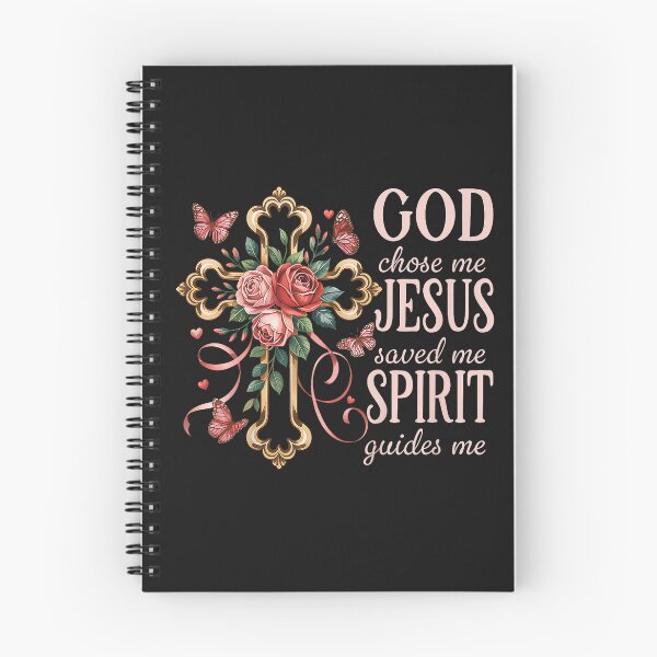 Item preview, God Chose Me Jesus Saved Me Pretty Rose Cross Christian designed and sold by FrankIsabel.