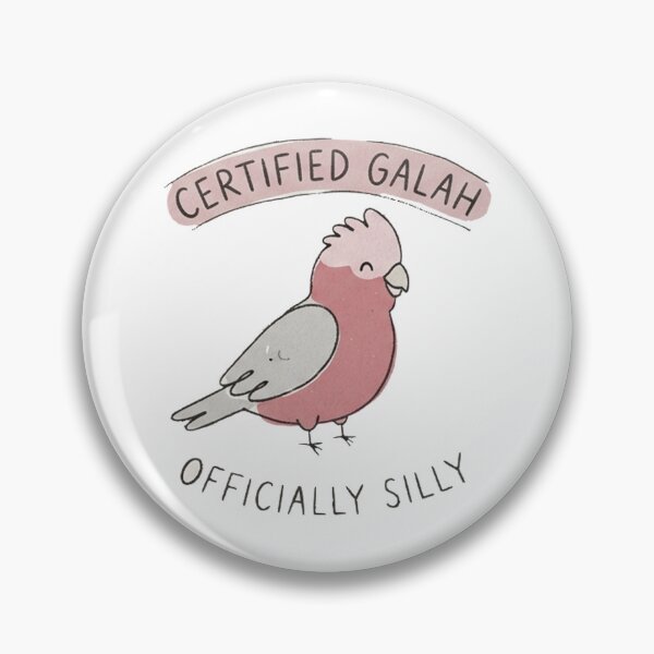 Item preview, Certified Galah Funny Officially Silly Australian Bird Slang Watercolor designed and sold by Yellowriversss.
