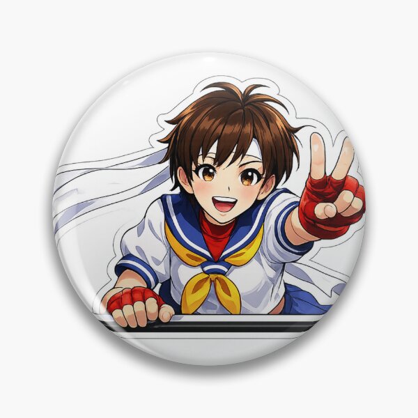 Item preview, Sakura Kasugano Street Fighter Peeker designed and sold by StickerPeekers.