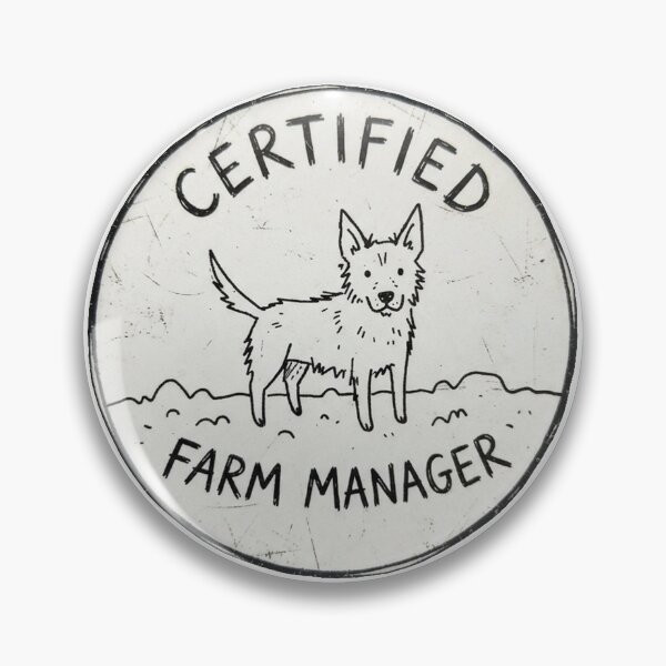 Item preview, Certified Farm Manager Kelpie Funny Australian Working Dog Line Art  designed and sold by Yellowriversss.