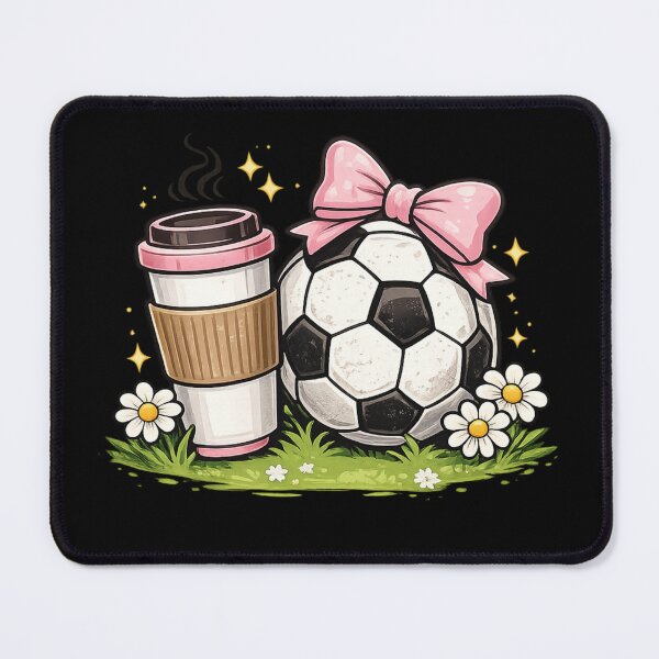 Item preview, Soccer Mom Coffee Gift Cute Pink Bow Art designed and sold by Corvoria.