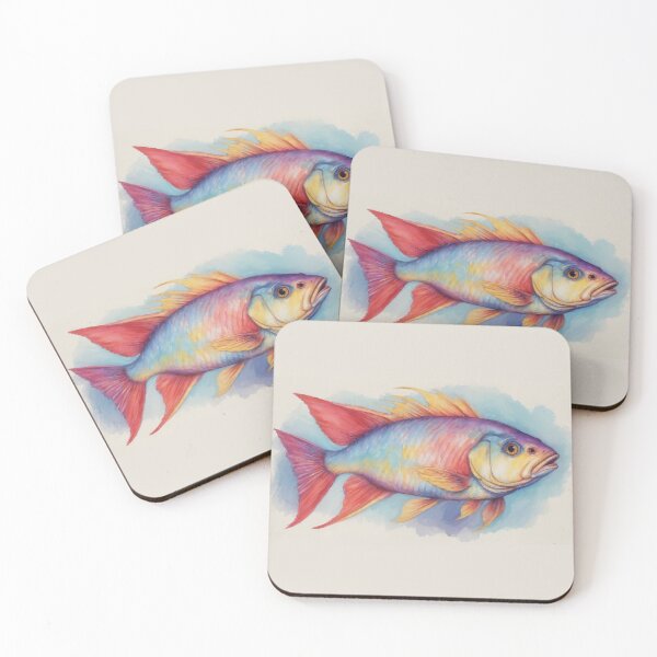 Item preview, Vibrant Colorful Fish - Watercolor Style Ocean Illustration designed and sold by Caterina@.