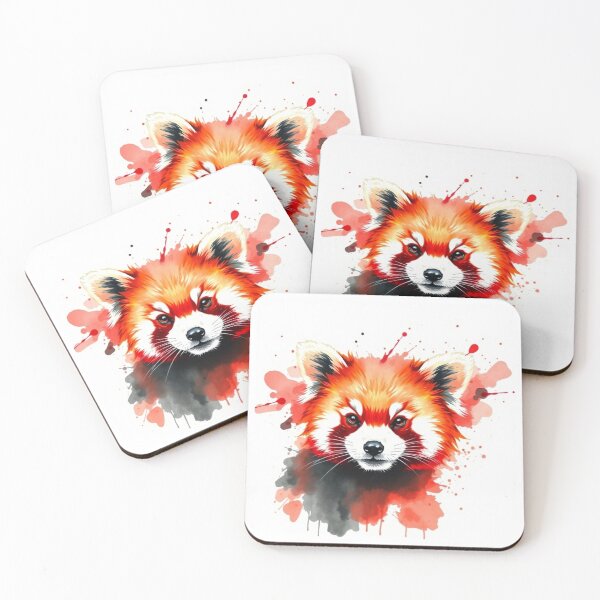 Item preview, Red Panda Watercolor Splash - Modern Graphic Art T designed and sold by QuirkThreadsCo.