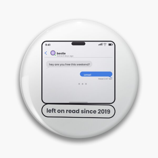 Item preview, Left On Read Funny Text Message Sticker designed and sold by QuirkyCartel.