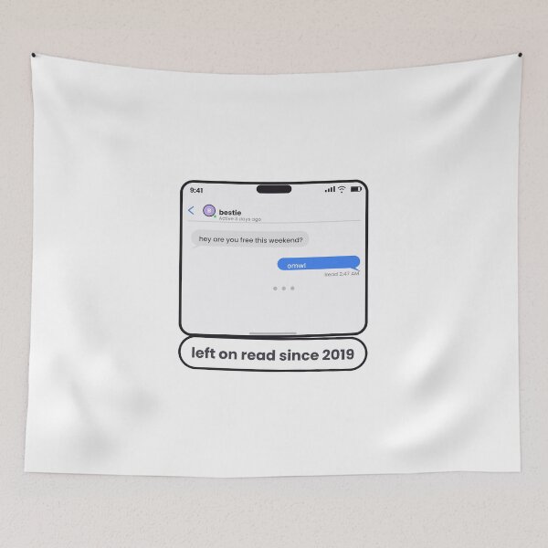 Item preview, Left On Read Funny Text Message Sticker designed and sold by QuirkyCartel.