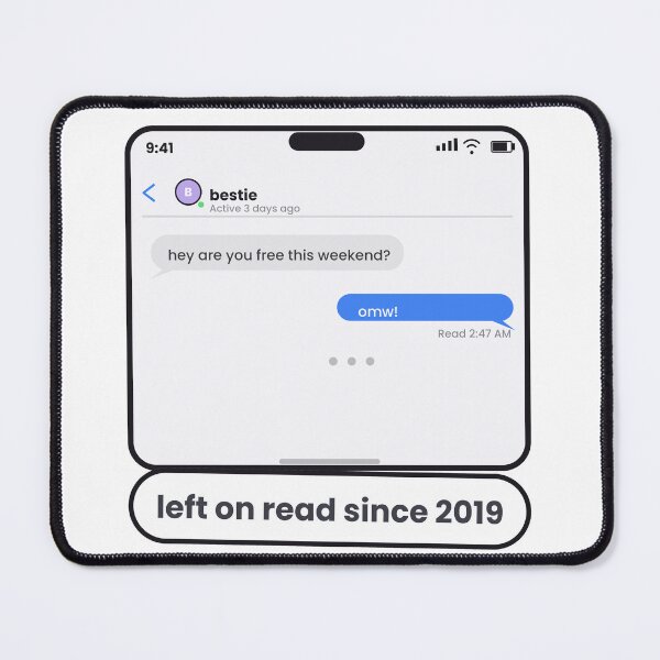 Item preview, Left On Read Funny Text Message Sticker designed and sold by QuirkyCartel.