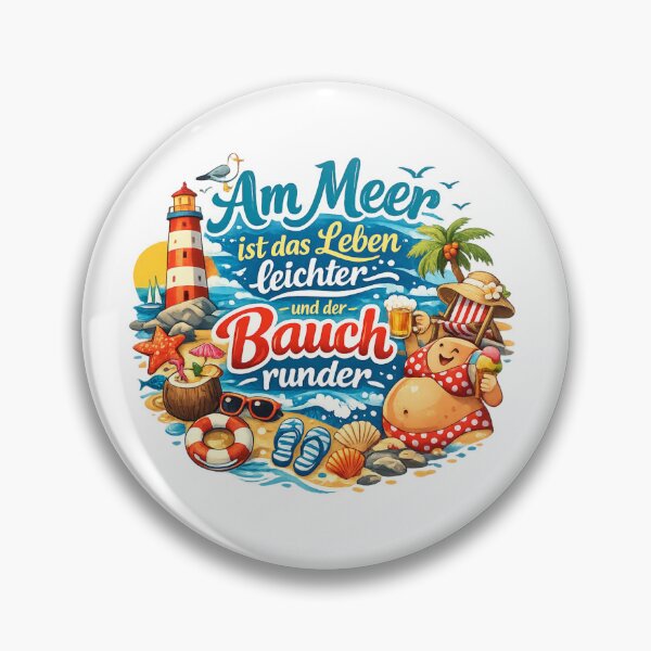 Item preview, Life is easier and your belly is rounder by the sea – the charming holiday design for coastal fans designed and sold by CoolContent Factory.