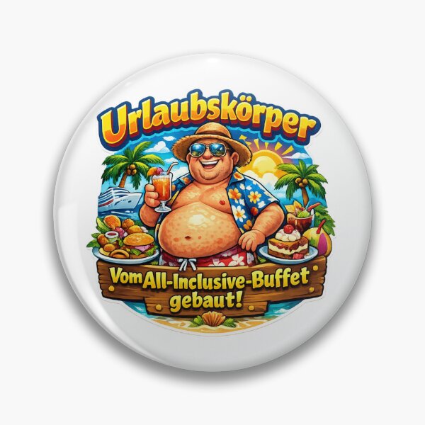 Item preview, A holiday body – built from the all-inclusive buffet! The fun summer design for pleasure-seeking holidaymakers. designed and sold by CoolContent Factory.