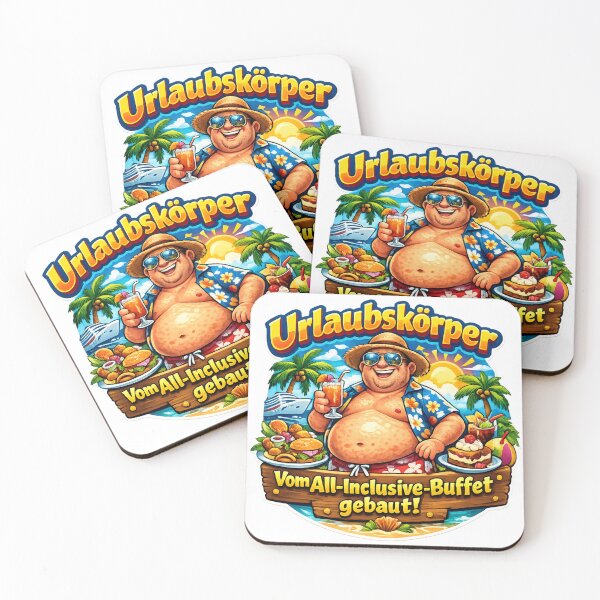 Item preview, A holiday body – built from the all-inclusive buffet! The fun summer design for pleasure-seeking holidaymakers. designed and sold by CoolContent Factory.