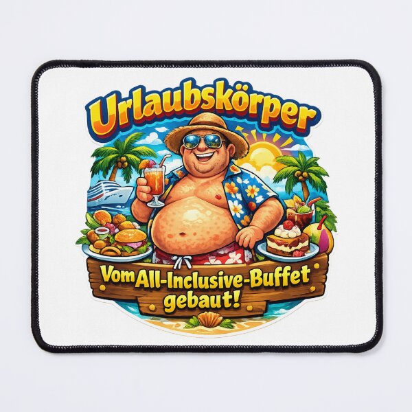 Item preview, A holiday body – built from the all-inclusive buffet! The fun summer design for pleasure-seeking holidaymakers. designed and sold by CoolContent Factory.