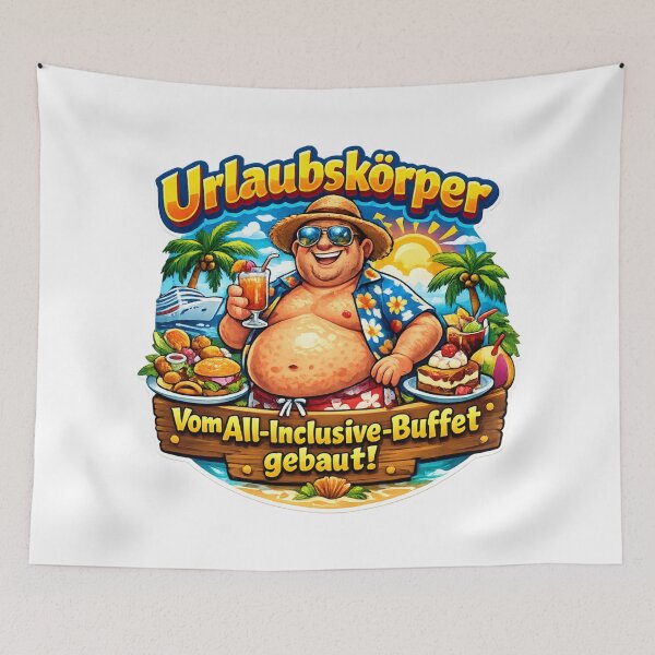 Item preview, A holiday body – built from the all-inclusive buffet! The fun summer design for pleasure-seeking holidaymakers. designed and sold by CoolContent Factory.