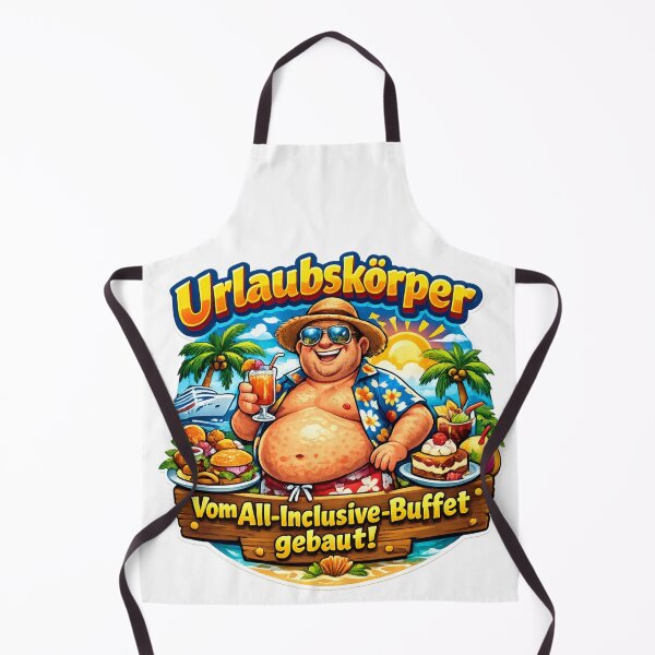 Item preview, A holiday body – built from the all-inclusive buffet! The fun summer design for pleasure-seeking holidaymakers. designed and sold by CoolContent Factory.