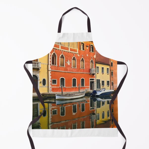 Item preview, Old colourful houses and boats, reflection in canal of Chioggia,summertime, Italy designed and sold by goceris.