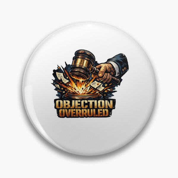Item preview, Objection Overruled - Savage Law Student & Lawyer Aesthetic Sticker designed and sold by Saniyamirza07.