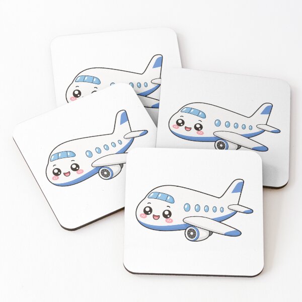 Item preview, Cute Kawaii Airplane Flying Vacation Travel Illustration designed and sold by Seculinator.