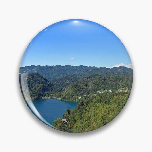 Item preview, Lake Bled and mountains, summertime landscape,Pilgrimage Church of the Assumption of Maria, Slovenia designed and sold by goceris.