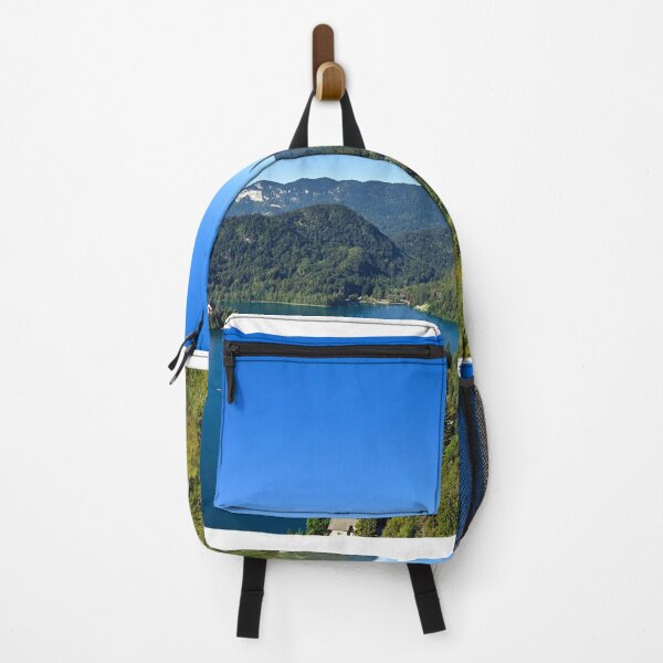 Item preview, Lake Bled and mountains, summertime landscape,Pilgrimage Church of the Assumption of Maria, Slovenia designed and sold by goceris.