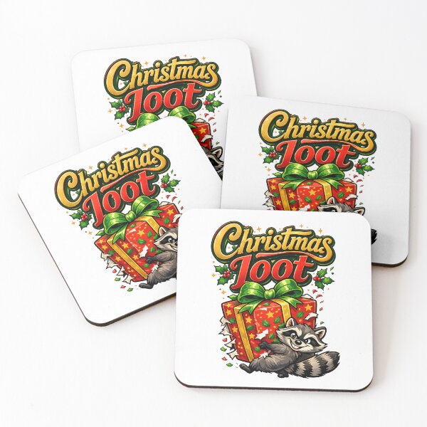 Item preview, Christmas Loot Raccoon Holiday Thief designed and sold by DesignsCreative.