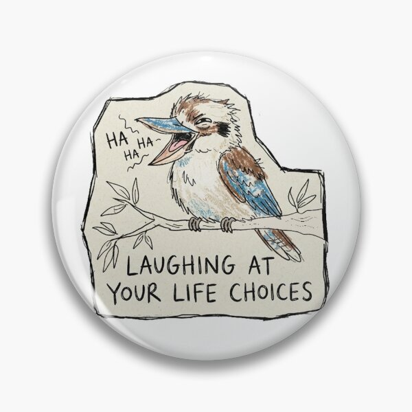 Item preview, Laughing At Your Life Choices Kookaburra Funny Aussie Bird Humor Sketch Art designed and sold by Yellowriversss.